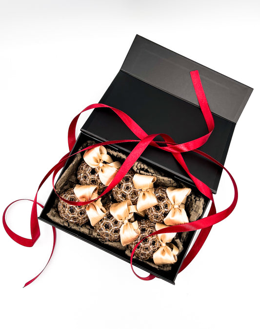 Bombki Świąteczne ,,Champagne" 6 szt.