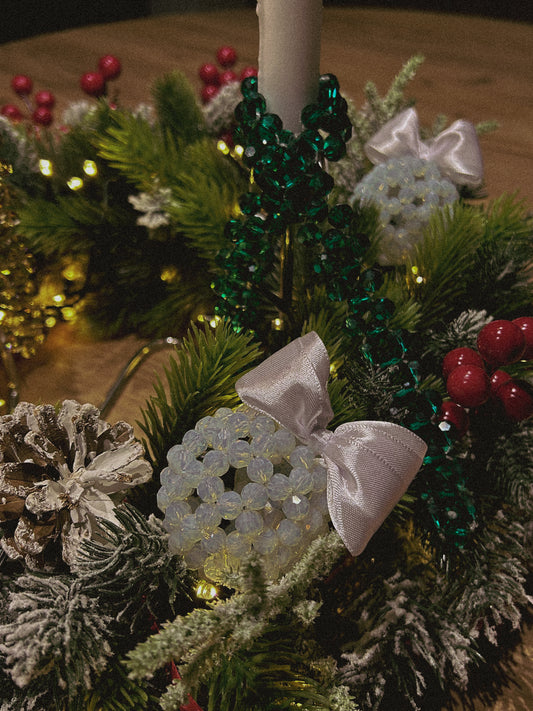 Bombka Świąteczna ,,White opal" 1 szt.