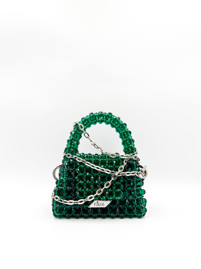 Handbag ,,Nika mini Emerald''