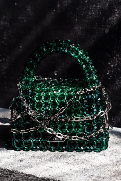 Handbag ,,Nika mini Emerald''